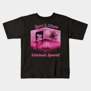 Igor & More Tarantula Liminal Spaces Pink Kids T-Shirt